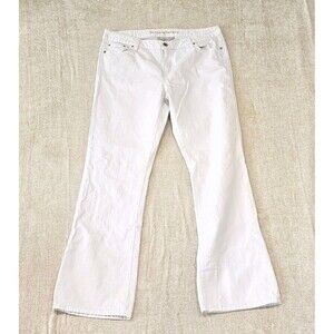 NWT Levis 553 Mid Rise Bootcut Jeans 14 White Organic Cotton Denim